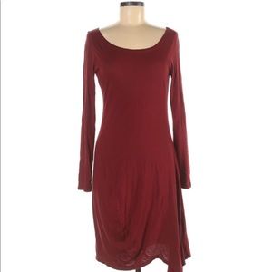 Peruvian Connection Red Scoop Neck Dress